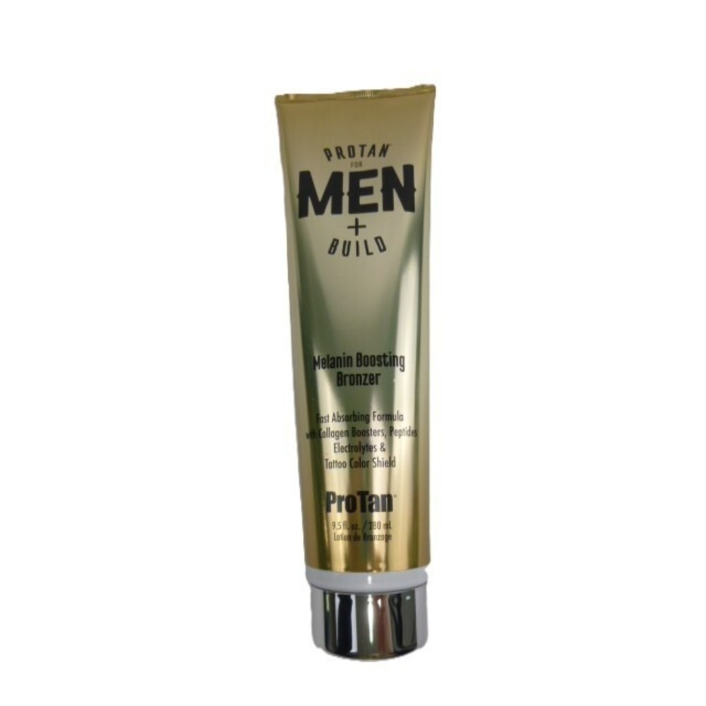 ProTan For Men + Build Melanin Boosting Bronzer Tanning Lotion 9.5oz 280ml